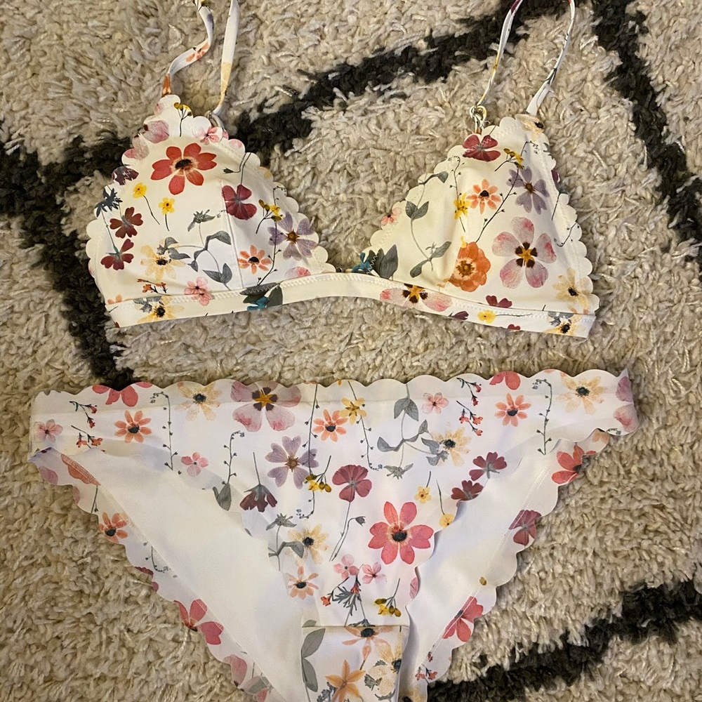 Floral Two Piece Bathing Suit